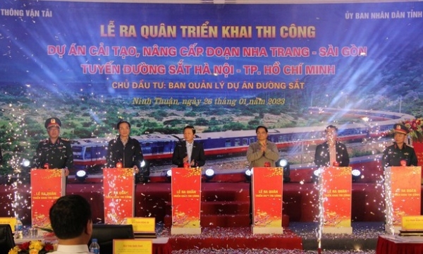 Thủ tướng phát lệnh thi công dự án đường sắt Nha Trang - Sài Gòn