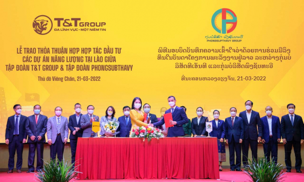 T&T Group hợp tác với Tập đoàn hàng đầu của Lào, phát triển 2.500 MW điện tái tạo