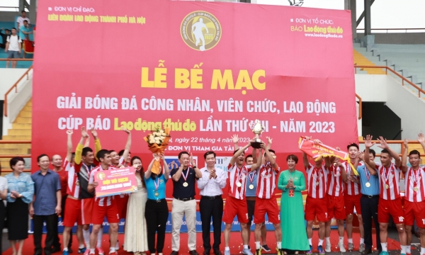 Bế mạc giải bóng đá Cúp Báo Lao động Thủ đô lần thứ VIII - năm 2023
