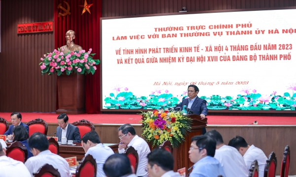 Thủ tướng Phạm Minh Chính: Hà Nội phát huy hơn nữa tinh thần tự lực, tự cường, đổi mới sáng tạo, dám nghĩ, dám làm, xây dựng và phát triển Thủ đô toàn diện