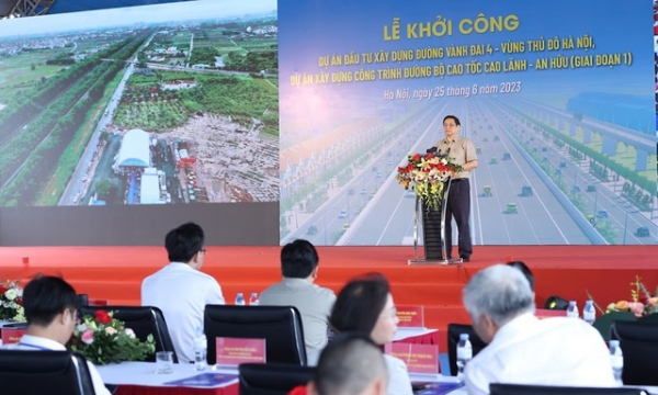 Khởi công Dự án đầu tư xây dựng đường vành đai 4 Vùng Thủ đô Hà Nội và cao tốc Cao Lãnh - An Hữu