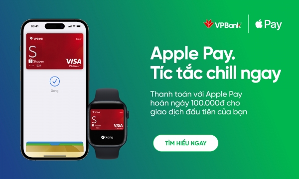 VPBank tự hào là ngân hàng hỗ trợ tích hợp cả 2 dòng thẻ Mastercard & Visa trên Apple Pay cho chủ thẻ VPBank tại Việt Nam