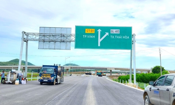 Từ Hà Nội đi Nghệ An theo cao tốc Bắc Nam có những nút giao nào?