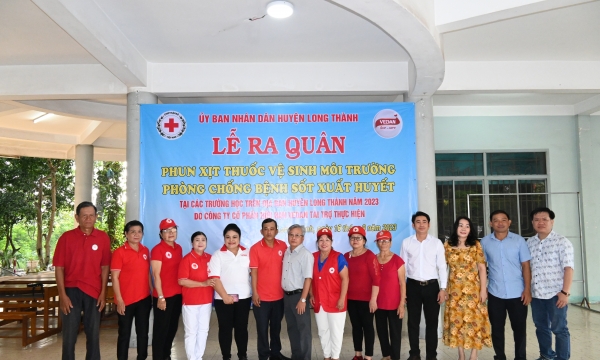 Vedan Việt Nam hỗ trợ phòng chống dịch bệnh ở các trường học tại huyện Long Thành tỉnh Đồng Nai