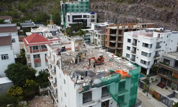 5 công trình tại dự án Khu biệt thự cao cấp Ocean View Nha Trang bị tháo dỡ