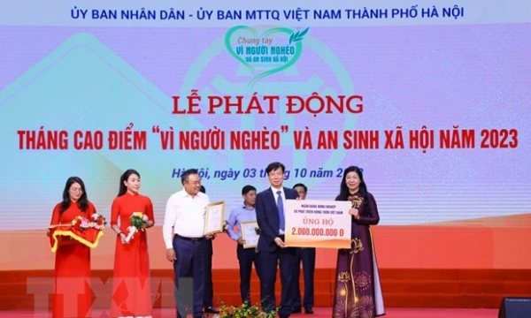 Hà Nội phát động Tháng cao điểm ‘Vì người nghèo và an sinh xã hội' năm 2023