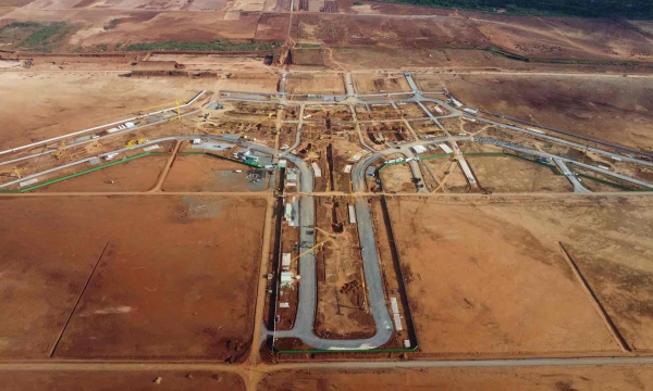 Nhà ga sân bay Long Thành 35.000 tỷ dần lộ diện sau 2 tháng thi công