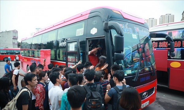 Hà Nội: Bến xe tăng cường gần 2.500 lượt xe dịp Tết