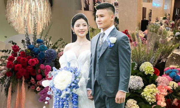 Đám cưới chiều 6/4 của Quang Hải-Chu Thanh Huyền: Cô dâu tiết lộ 'có tin vui', đầu tư 10.000 bông hoa tươi trang trí ở khách sạn 5 sao