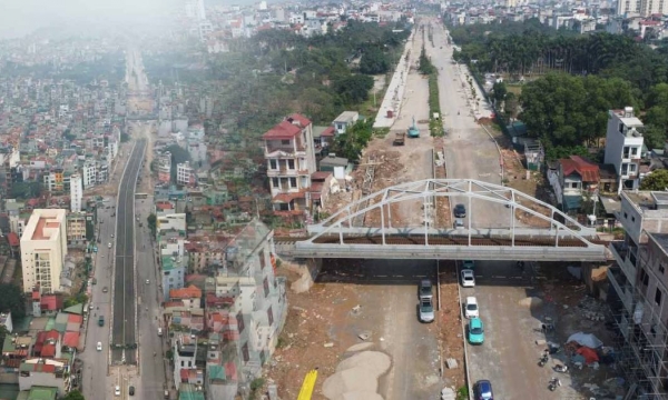 Tuyến đường 6 làn xe với mức đầu tư nghìn tỷ tại Hà Nội sắp 'cán đích'