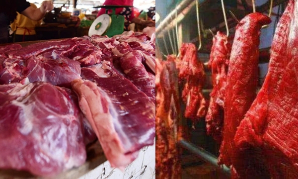 Vì sao người bán thường treo thịt bò lên cao trong khi thịt lợn lại bày trên bàn?