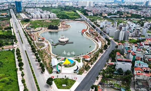 Sau hai công viên trăm tỷ, quận rộng nhất Hà Nội chính thức có thêm công trình giải trí gần 11.000m2