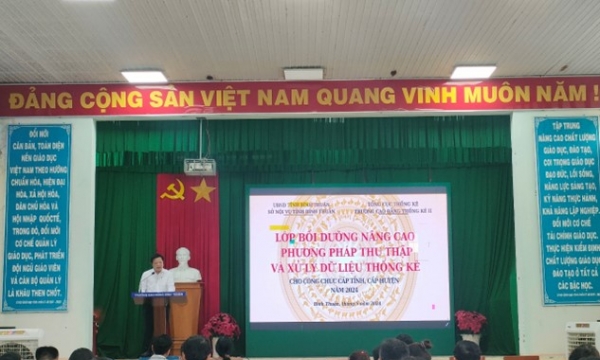 Bình Thuận: Bồi dưỡng nâng cao phương pháp thu thập và xử lý dữ liệu thống kê
