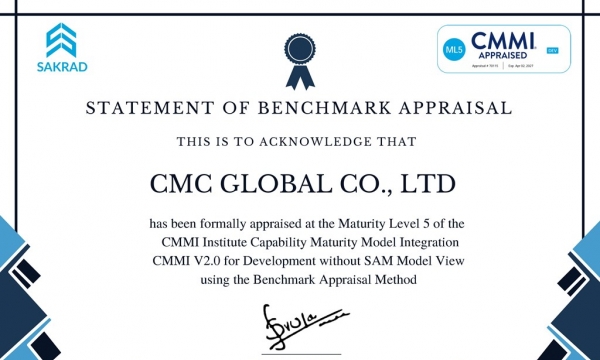 CMC nâng cấp thành công chứng chỉ quản lý chất lượng cấp độ cao