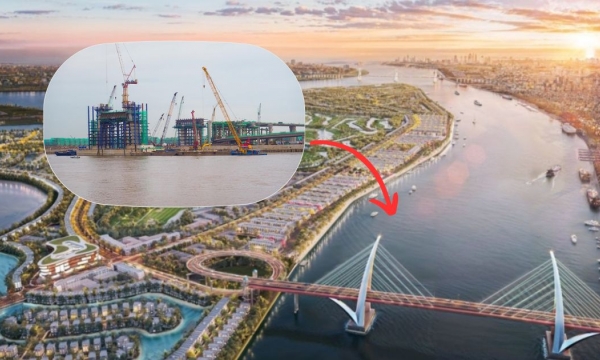 'Dải lụa' gần 2.000 tỷ vắt qua sông Cấm nối 'đô thị siêu đảo' với trung tâm TP. Hải Phòng hẹn ngày về đích