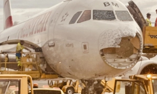 Máy bay chở 173 hành khách bị nứt cửa sổ buồng lái, vỡ mũi chỉ vì 1 lý do