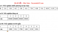 Đề thi môn Toán tốt nghiệp THPT 2025 mã đề 111 có gợi ý đáp án