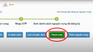 Cách thanh toán lệ phí nguyện vọng 2025 trên hệ thống của Bộ GDĐT chuẩn nhất