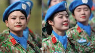 Dàn nữ quân nhân “cực phẩm” đẫm mồ hôi trên thao trường hợp luyện diễu binh, diễu hành nhiệm vụ A80
