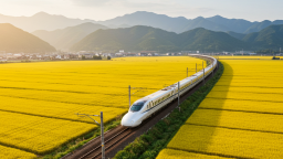 AI và ảnh: Tuyến đường sắt tốc độ cao Bắc Nam băng qua cánh đồng lúa, bãi biển đẹp mê hồn
