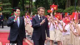 Lễ đón Tổng thống Pháp Emmanuel Macron thăm cấp Nhà nước tới Việt Nam