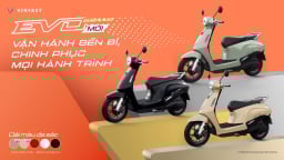VinFast ra mắt xe máy điện Evo Grand với 2 pin có thể tháo rời, đi được tới 262 km/lần sạc
