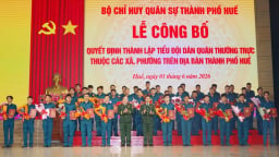 Huế thành lập 40 Tiểu đội dân quân thường trực để ứng phó nhanh từ cơ sở 