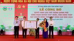 Sát ngày sáp nhập tỉnh Tiền Giang, Đồng Tháp có thêm một huyện nông thôn mới nâng cao, đó là huyện nào?