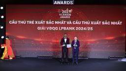 Ngoại binh CLB CAHN là cầu thủ xuất sắc nhất V.League 2024/2025