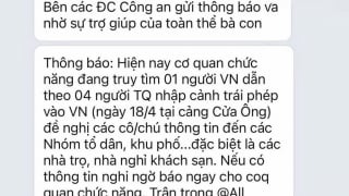 Công an nhờ người dân trợ giúp truy tìm nhóm người Trung Quốc nhập cảnh trái phép vùng biển Quảng Ninh