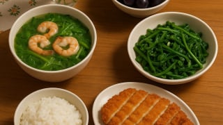 Bữa cơm tối 120 nghìn: Nạc vai chiên xù, canh cải thịt băm