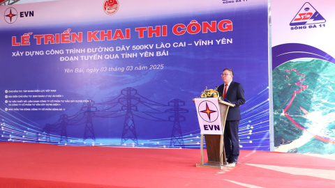 EVN vay gần 6.000 tỷ đồng làm đường dây 500kV Lào Cai - Vĩnh Yên