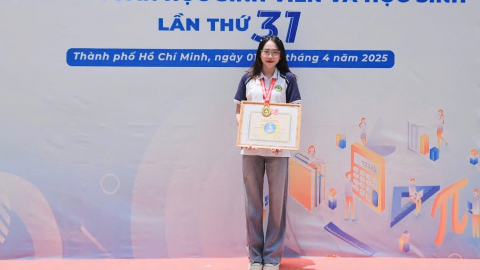 'Sinh viên 5 tốt' của Học viện Nông nghiệp Việt Nam vừa giành Huy chương Vàng kỳ thi Olympic về toán học