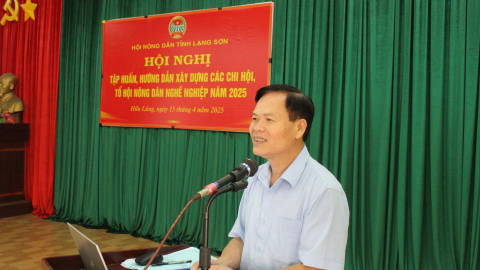 Hội Nông dân Lạng Sơn tập huấn xây dựng chi, tổ hội nông dân nghề nghiệp cho 100 hội viên, nông dân tiêu biểu