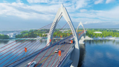 Trước khi sáp nhập với Ninh Bình và Hà Nam, tỉnh Nam Định họp đặt tên cho một cây cầu mới có hình búp sen