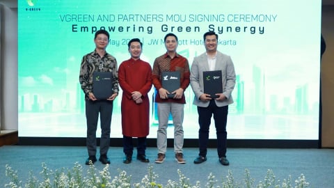 V-GREEN ký MOU với 4 đối tác để triển khai 63.000 cổng sạc VinFast tại Indonesia, dự kiến tổng đầu tư 300 triệu USD