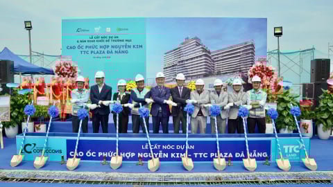 TTC Plaza Đà Nẵng chính thức cất nóc, bàn giao khối đế thương mại cho AeonMall Việt Nam đúng tiến độ