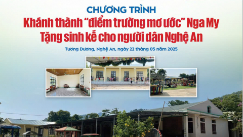 Niềm vui đến với cô trò, người dân miền Tây xứ Nghệ từ Chương trình 'Điểm trường mơ ước' và “Trao tặng sinh kế”
