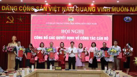 Trung ương Hội Nông dân Việt Nam trao quyết định nghỉ hưu, nghỉ thôi việc cho 10 đồng chí