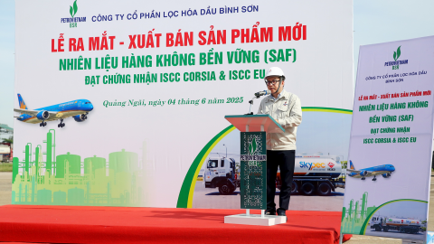 BSR ra mắt và xuất bán lô sản phẩm mới Nhiên liệu hàng không bền vững (SAF)