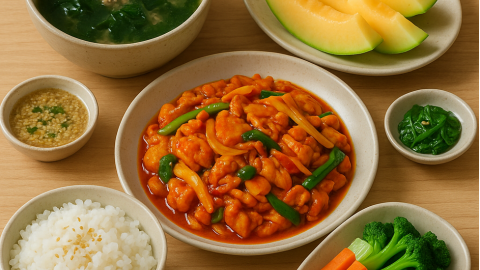Bữa cơm cuối tuần 120 nghìn: Gà xào cay Hàn Quốc, canh rong biển