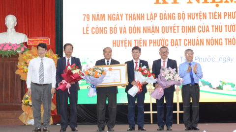 Công bố Quyết định của Thủ tướng Chính phủ công nhận huyện Tiên Phước là huyện nông thôn mới tỉnh Quảng Nam