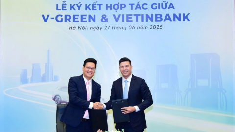 
V-Green và VietinBank ký kết hợp tác, đồng hành phát triển hạ tầng trạm sạc ô tô điện VinFast

