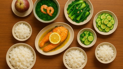 Bữa cơm tối 120 nghìn: Cá hồi áp chảo và salad dưa leo