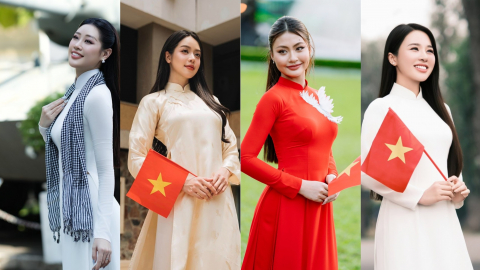 Nhan sắc xinh đẹp của dàn Hoa hậu, Á hậu diện áo dài duyên dáng mừng đại lễ 30/4