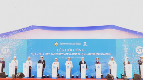 Hòa Bình: Khởi công Nhà máy vôi và bột nhẹ hơn 8.000 tỷ đồng