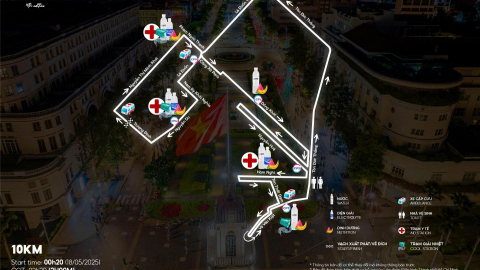 Người dân cần lưu ý khi TP.HCM điều chỉnh giao thông phục vụ giải chạy đêm “Ho Chi Minh City Night Run 2025”