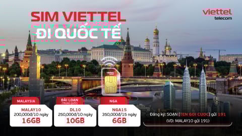 Viettel tung loạt gói cước Roaming mới không thể bỏ lỡ hè này  với giá chỉ từ 20.000đ/ngày