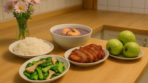 Bữa cơm tối 120 nghìn: Thịt xá xíu đậm đà, canh khoai mỡ ngọt thanh