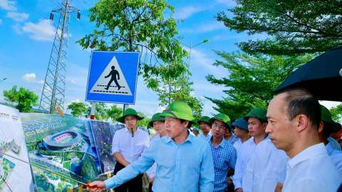 Bí thư Thành uỷ Hải Phòng Lê Tiến Châu kiểm tra một số dự án quan trọng khu vực phía tây thành phố